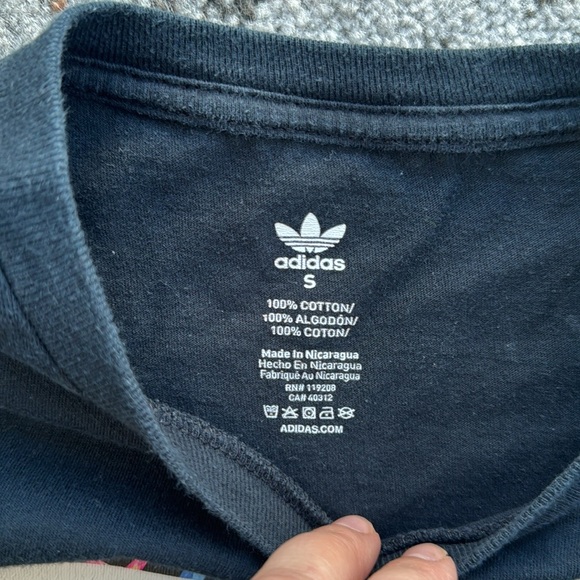 Adidas Men’s Tropical Floral Short Sleeve Tee Black Small - Picture 3 of 6